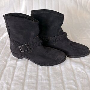 Blackstone black leather moto ankle boots EU 37 US 6.5 | boho western booties